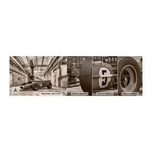 Prøve Fototapet Premium Canvas - Vinderens hvile - Formel 1, Retro, Automotive - 100x30 cm