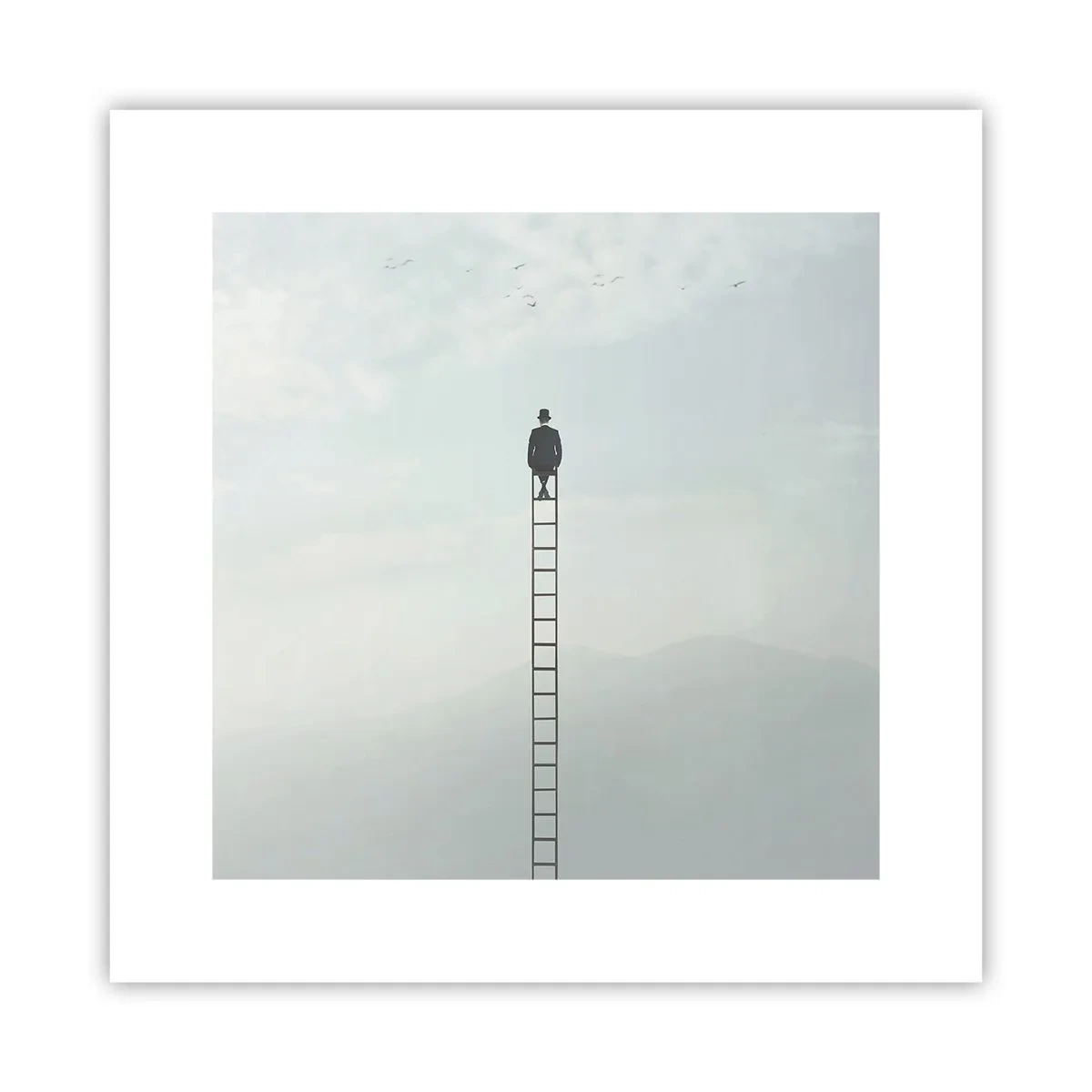 Plakat - Stig yderligere - 30x30 cm