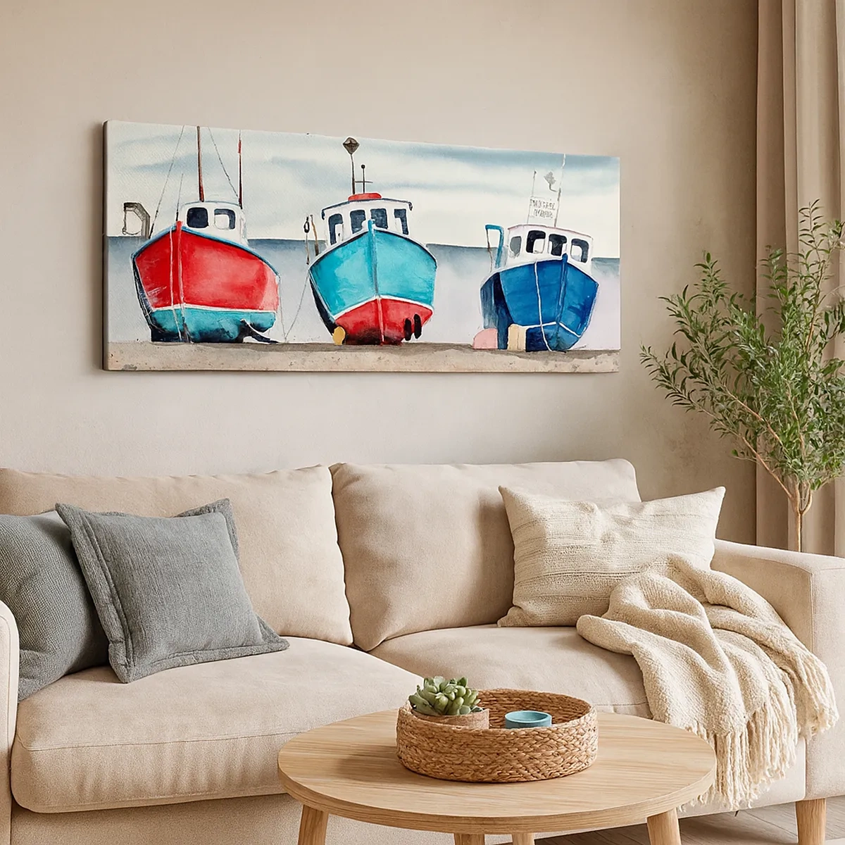 Lærredstryk - Billede på lærred - Klar til at fange - 30x30 cm