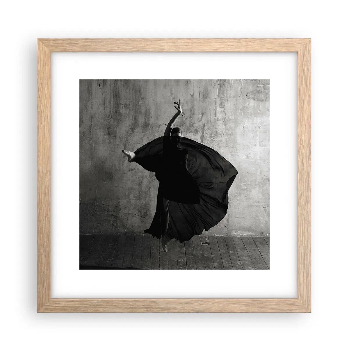 Plakat i ramme af lyst egetræ - Passioneret bælte - 30x30 cm