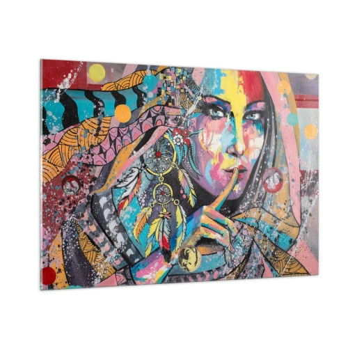 Billede på glas - Vær tavs, indtil du forstår - 100x70 cm