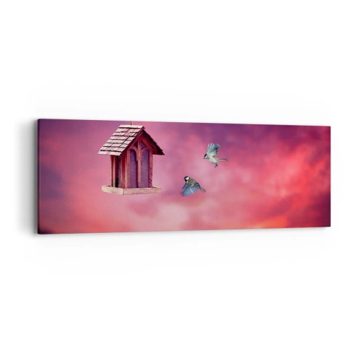 Lærredstryk - Billede på lærred - Invitation til middag - 90x30 cm