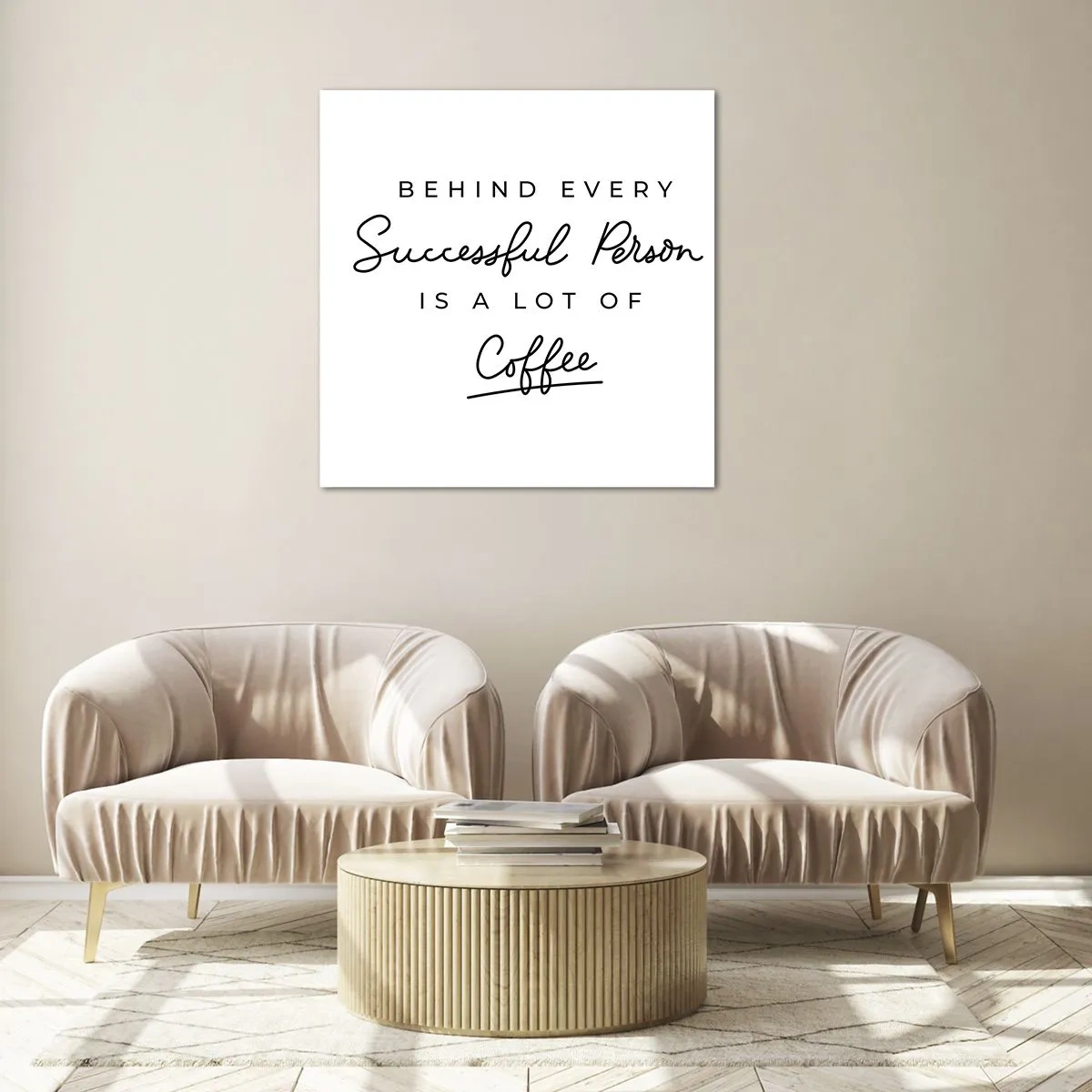 Billede på glas - Hemmeligheden bag succes - 40x40 cm