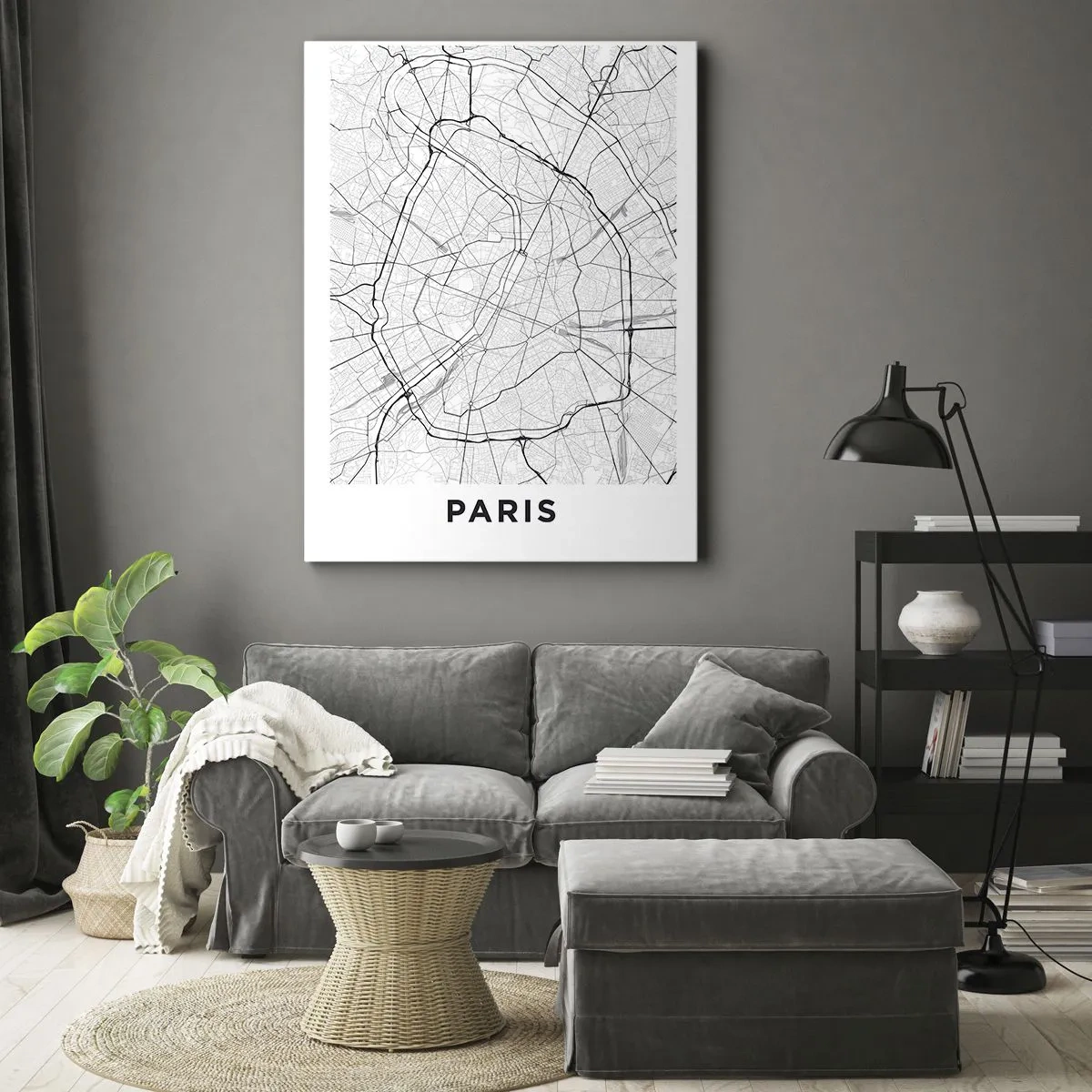 Lærredstryk - Billede på lærred - Paris' blomst - 50x70 cm