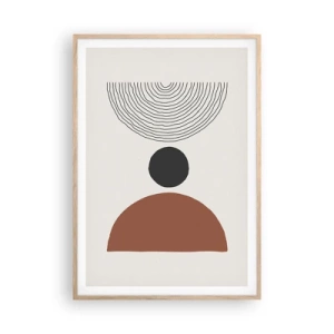 Plakat i ramme af lyst egetræ - I rampelyset - 70x100 cm