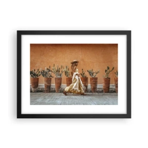 Plakat i sort ramme - I en hippieagtig stil - 40x30 cm