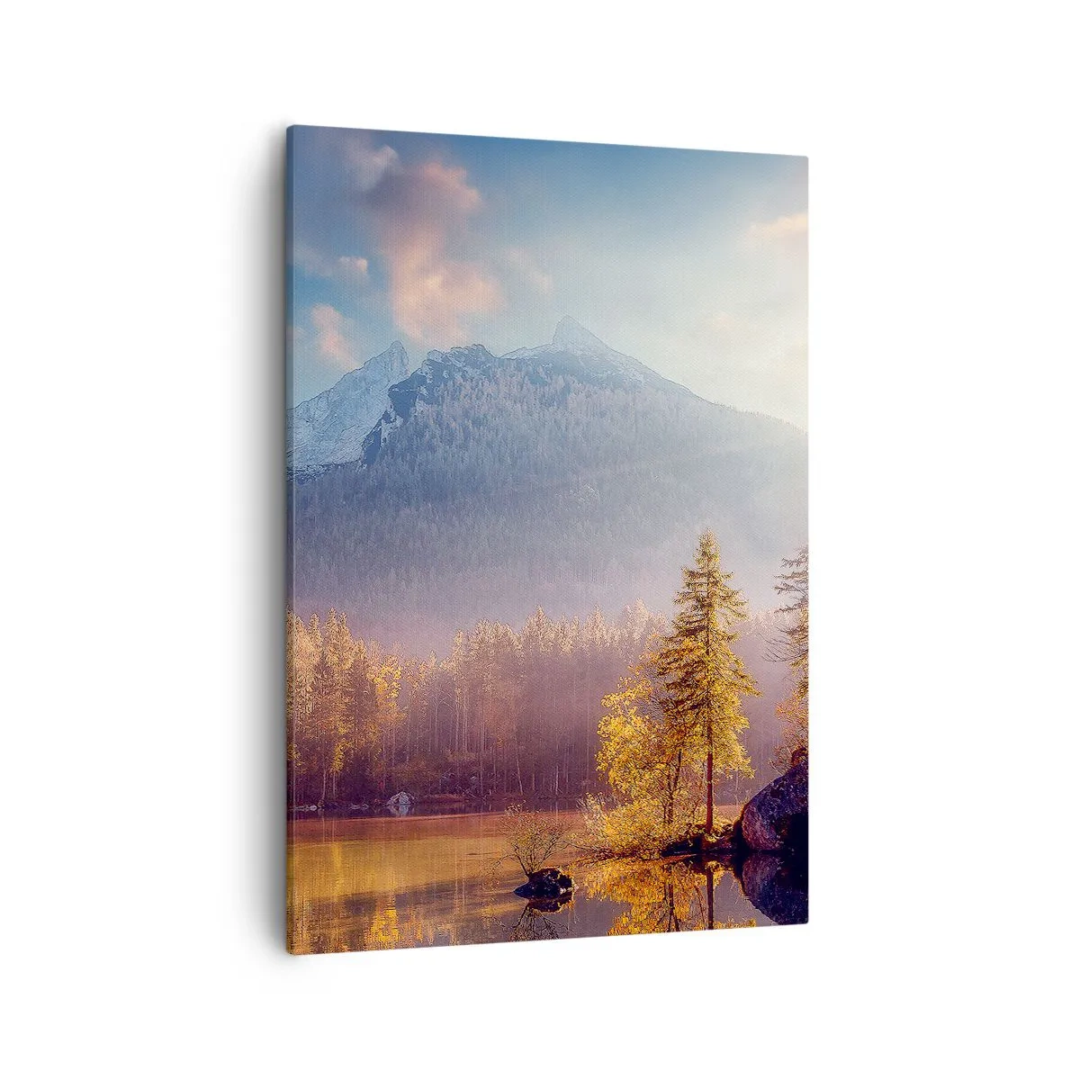 Lærredstryk - Billede på lærred - I bjerge og dale - 50x70 cm