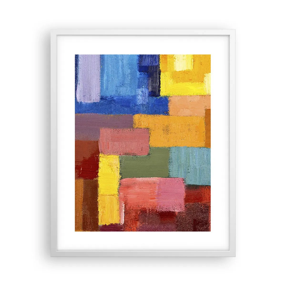 Plakat i hvid ramme - Hver især forskellige, alle farverige - 40x50 cm