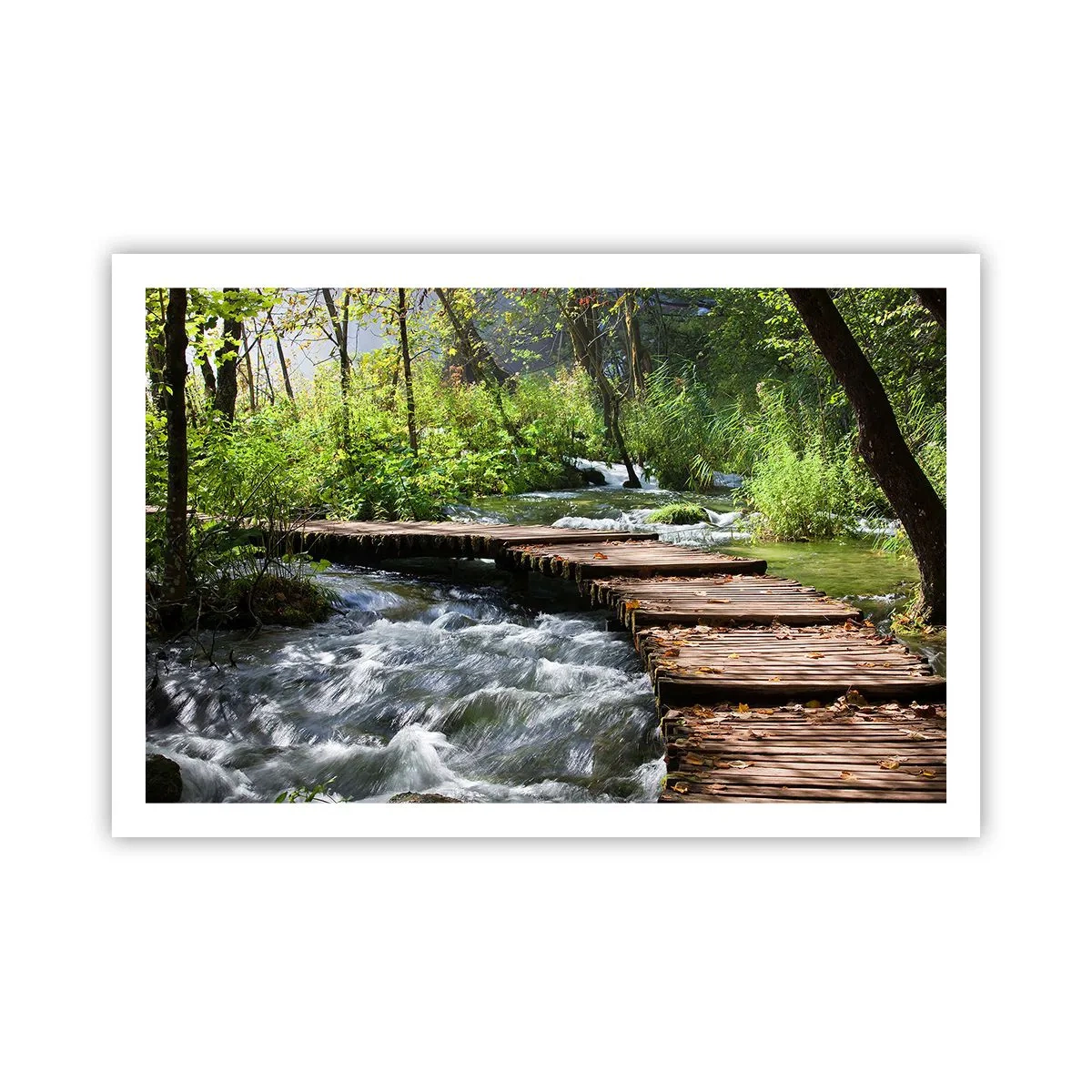 Plakat - Over en skummende kaskade - 91x61 cm