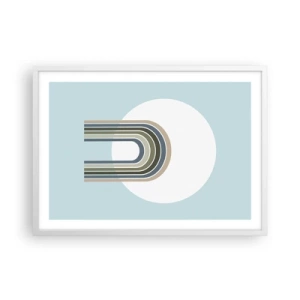 Plakat i hvid ramme - Uimodståelig tiltrækningskraft - 70x50 cm