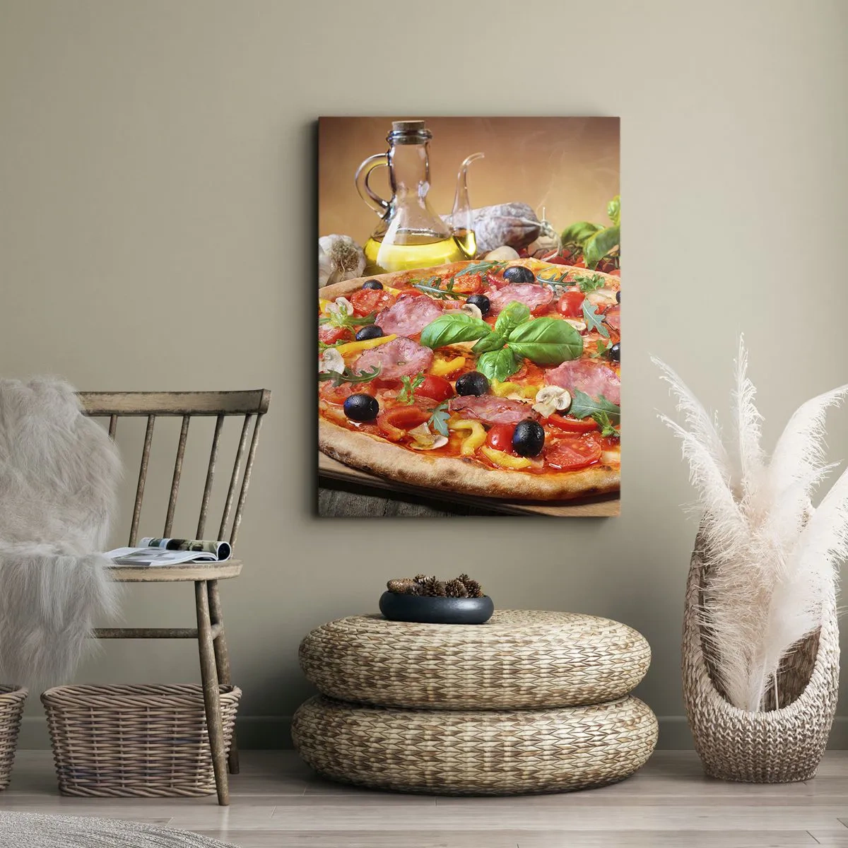 Lærredstryk - Billede på lærred - Med en ægte italiensk smag - 50x70 cm