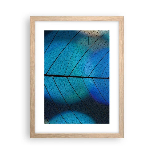 Plakat i ramme af lyst egetræ - Indviklet konstruktion - 30x40 cm