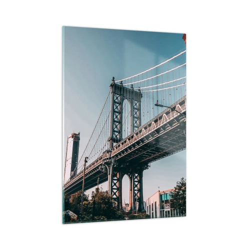 Billede på glas - Over byens bølger - 50x70 cm