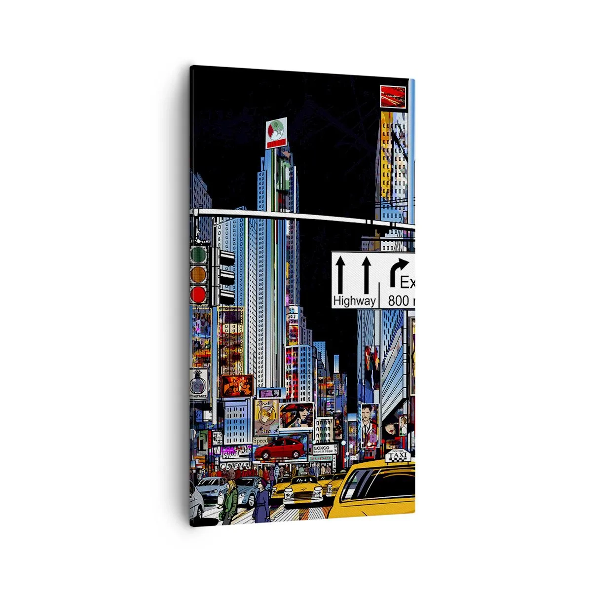 Lærredstryk - Billede på lærred - En komisk stor aften - 55x100 cm