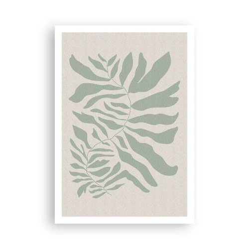 Plakat - Smaragdgrøn gren - 70x100 cm