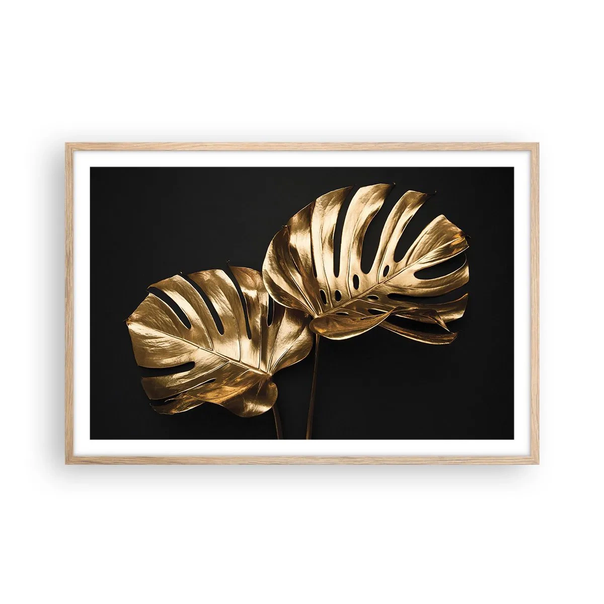 Plakat i ramme af lyst egetræ - Naturens skatte - 91x61 cm