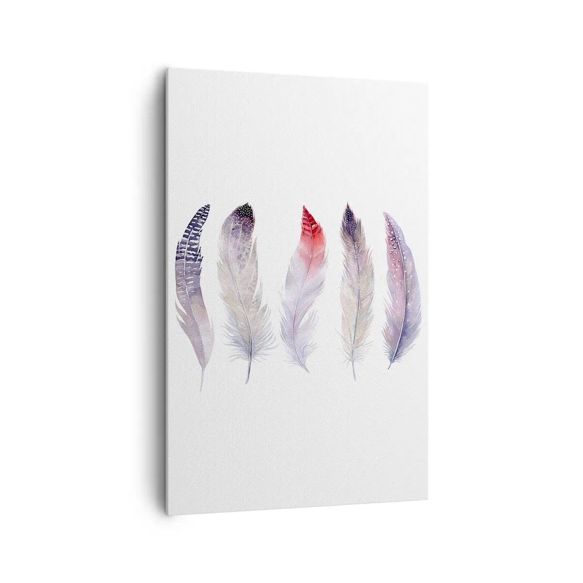 Lærredstryk - Billede på lærred - Delikat som en flerfarvet tåge - 80x120 cm