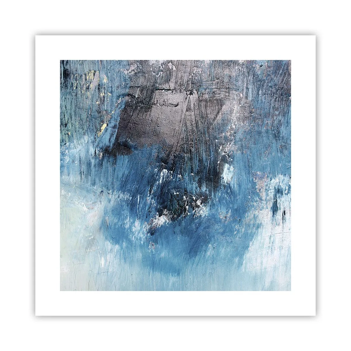 Plakat - Blå rapsodi - 40x40 cm