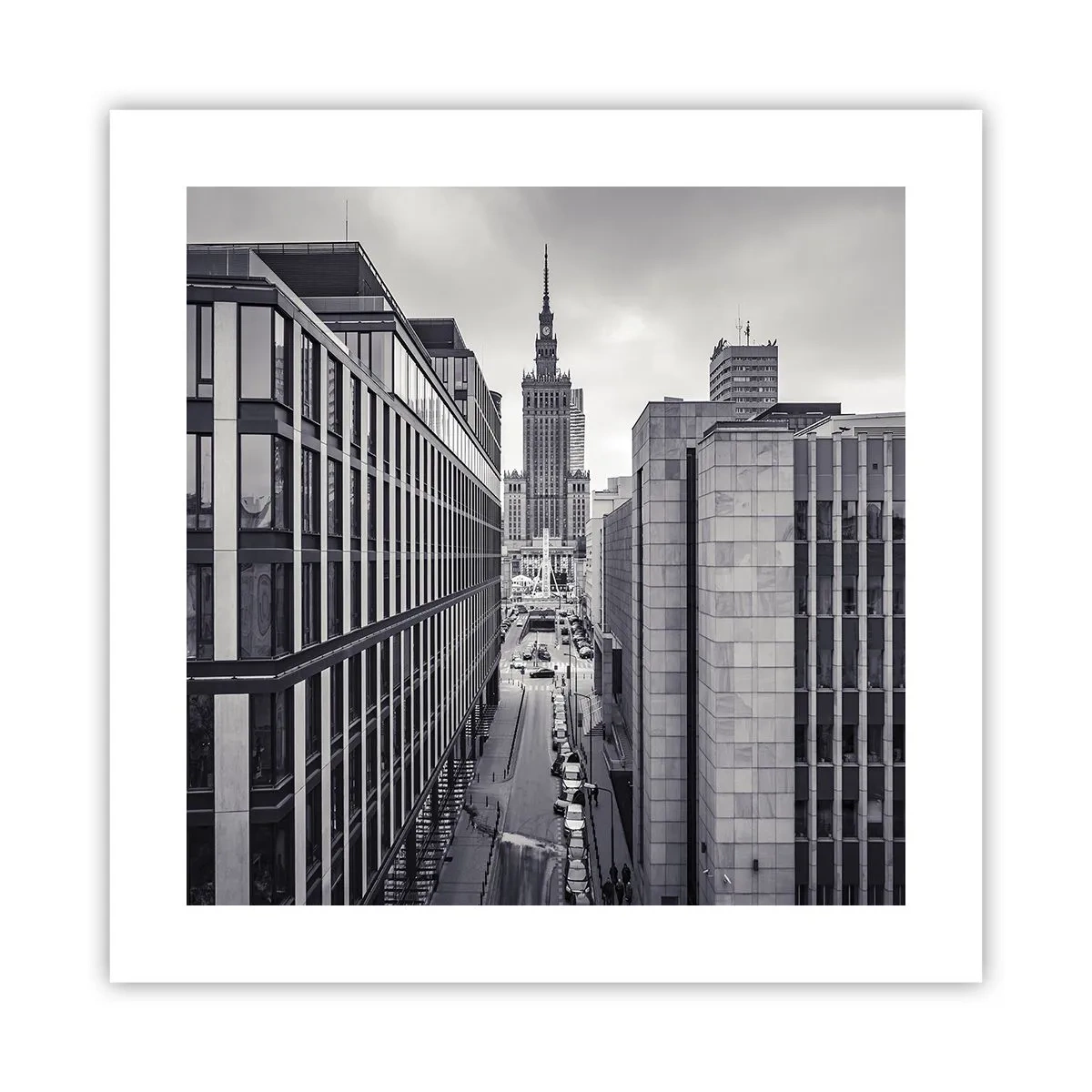 Plakat - Warszawa dalen - 40x40 cm