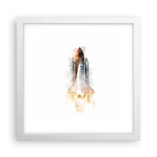 Plakat i hvid ramme - Opdagelsesrejsende i starten - 30x30 cm