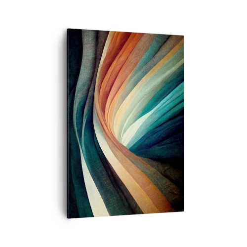 Lærredstryk - Billede på lærred - Vævet af farver - 70x100 cm