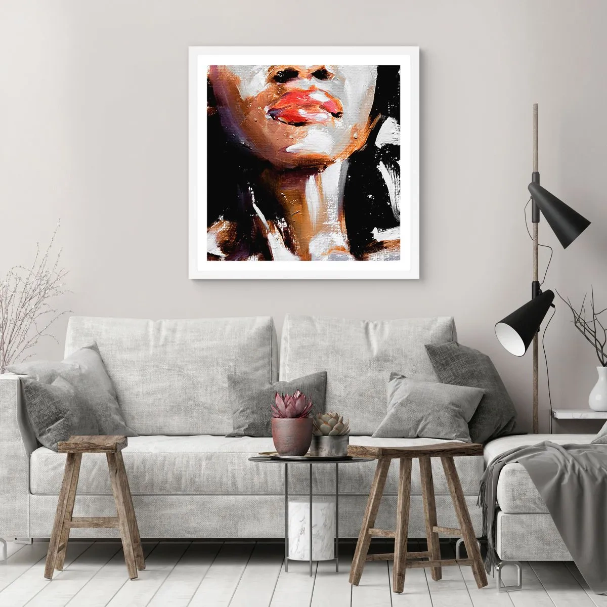 Plakat i hvid ramme - Stolthed uden fordomme - 60x60 cm