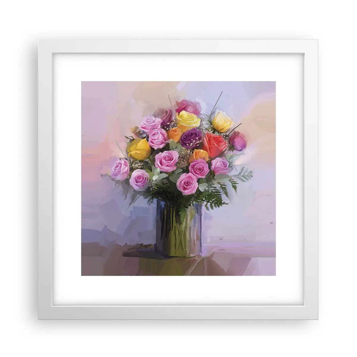 Plakat i hvid ramme - Bevaret skønhed - 30x30 cm