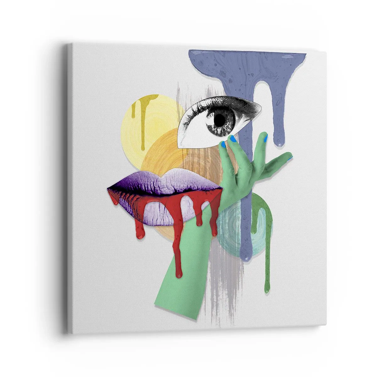 Lærredstryk - Billede på lærred - Dekonstrueret portræt - 40x40 cm