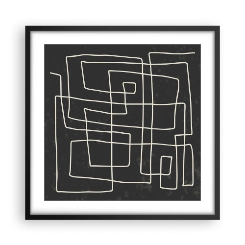 Plakat i sort ramme - Ikke helt så enkel - 50x50 cm
