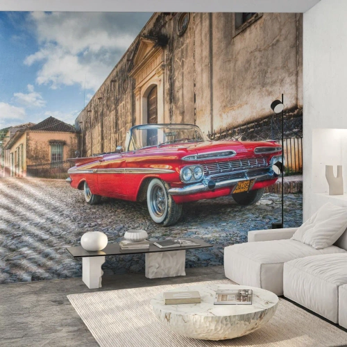 Fototapet Premium Sand - Cubanske følelser - Automotive, Bil, Cuba - 100x70 cm