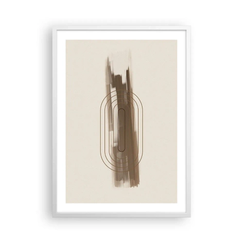 Plakat i hvid ramme - Et pust af gråvejr - 50x70 cm