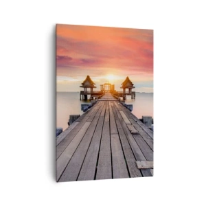 Lærredstryk - Billede på lærred - Fra vest til øst - 70x100 cm