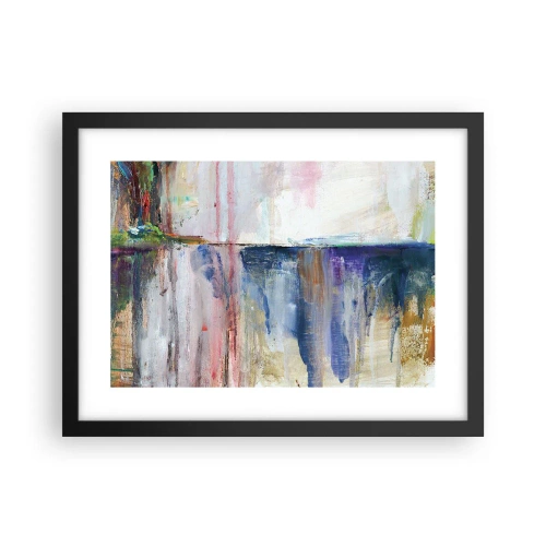 Plakat i sort ramme - Farverige indtryk og associationer - 40x30 cm