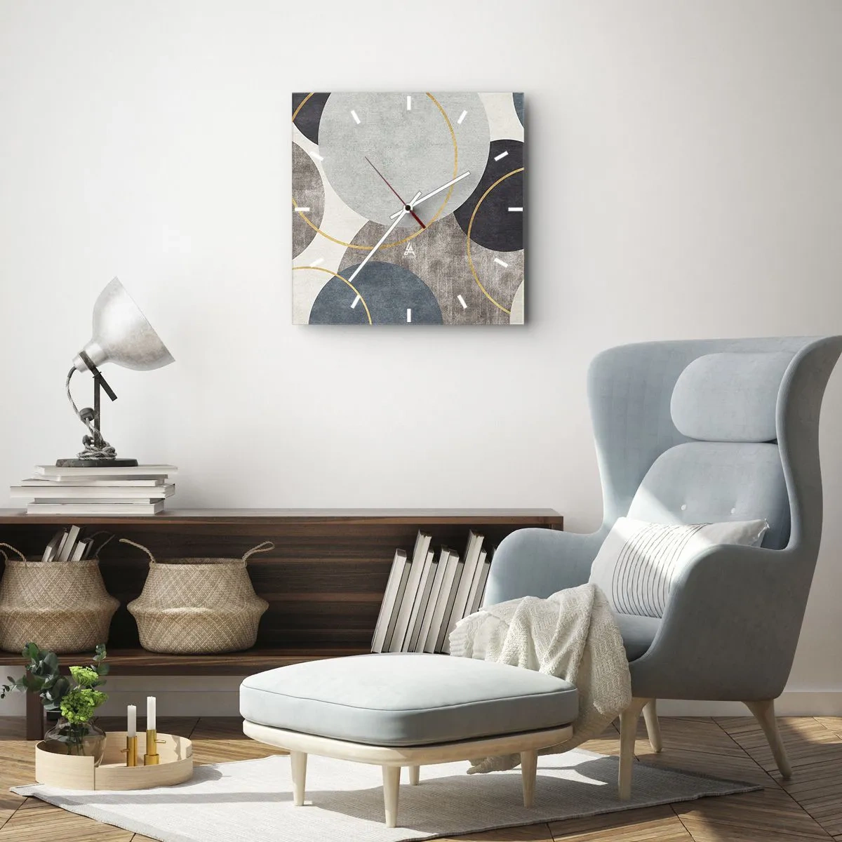 Vægur, Uret - Hjul efter hjul - 40x40 cm