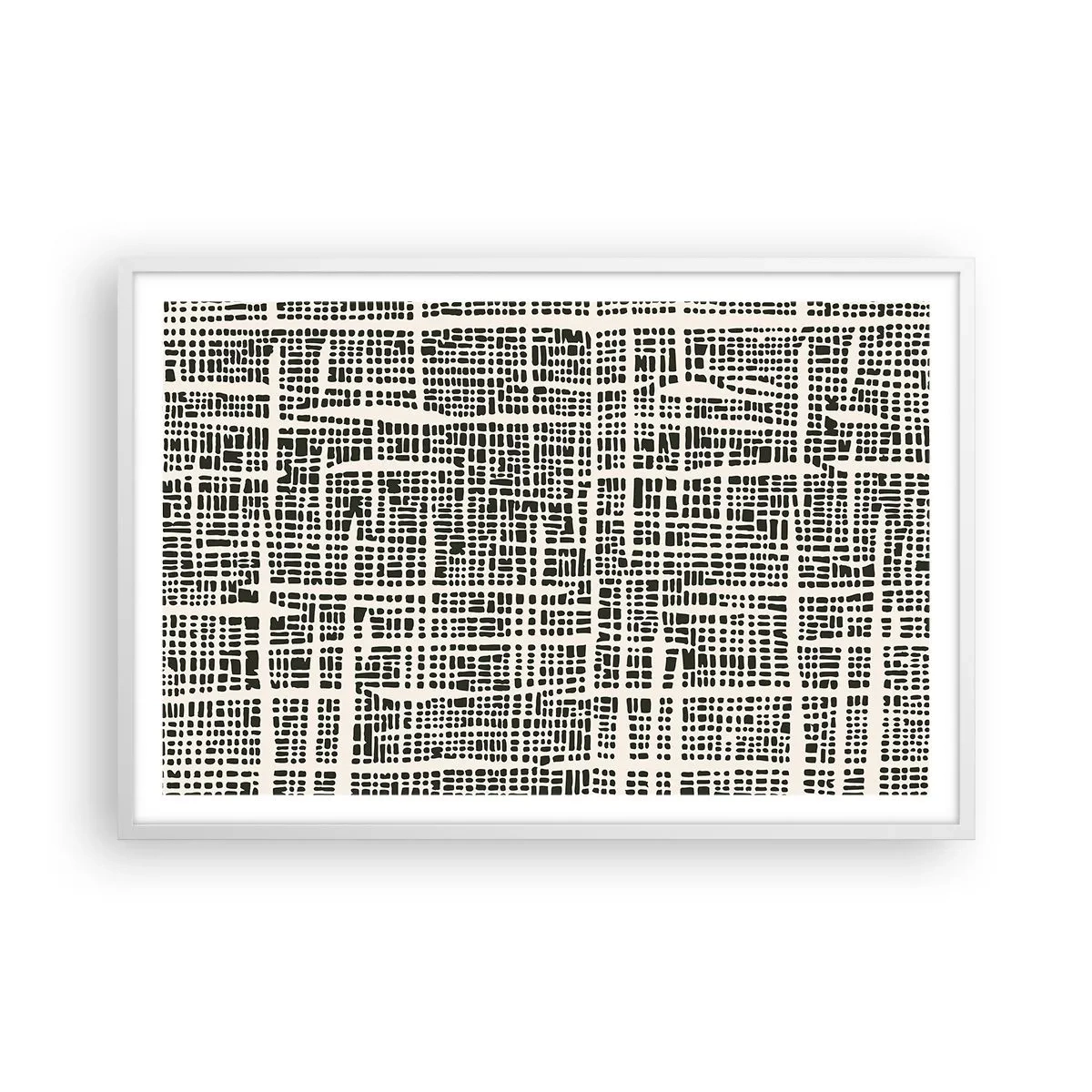 Plakat i hvid ramme - En sammensætning vævet - 91x61 cm