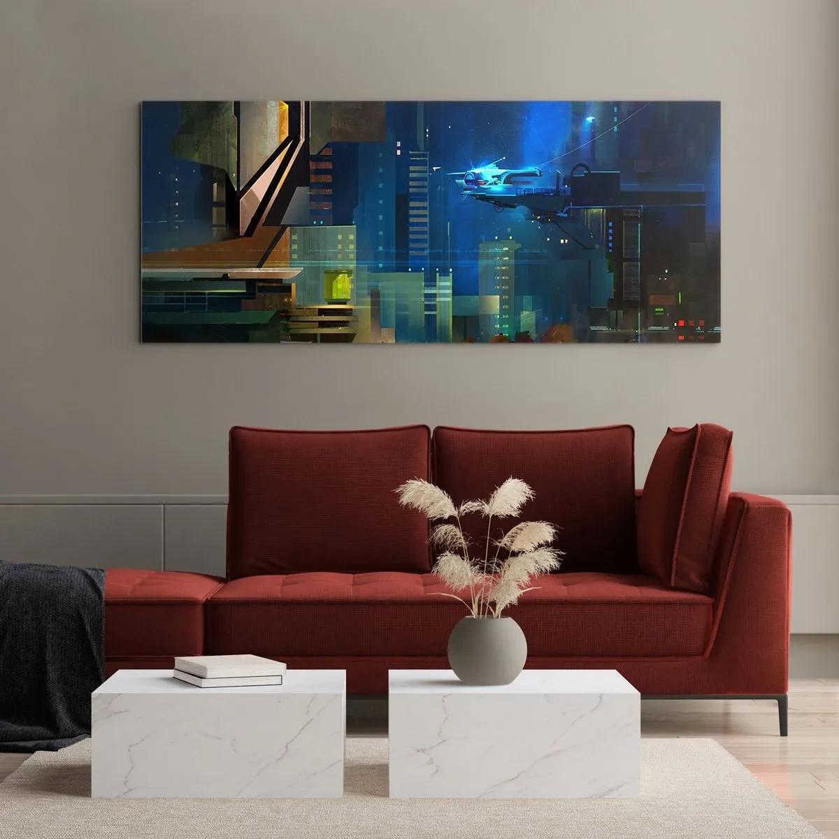 Billede på glas - I den nærmeste fremtid - 120x50 cm