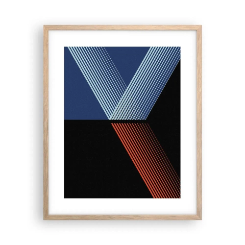 Plakat i ramme af lyst egetræ - En simpel historie - 40x50 cm