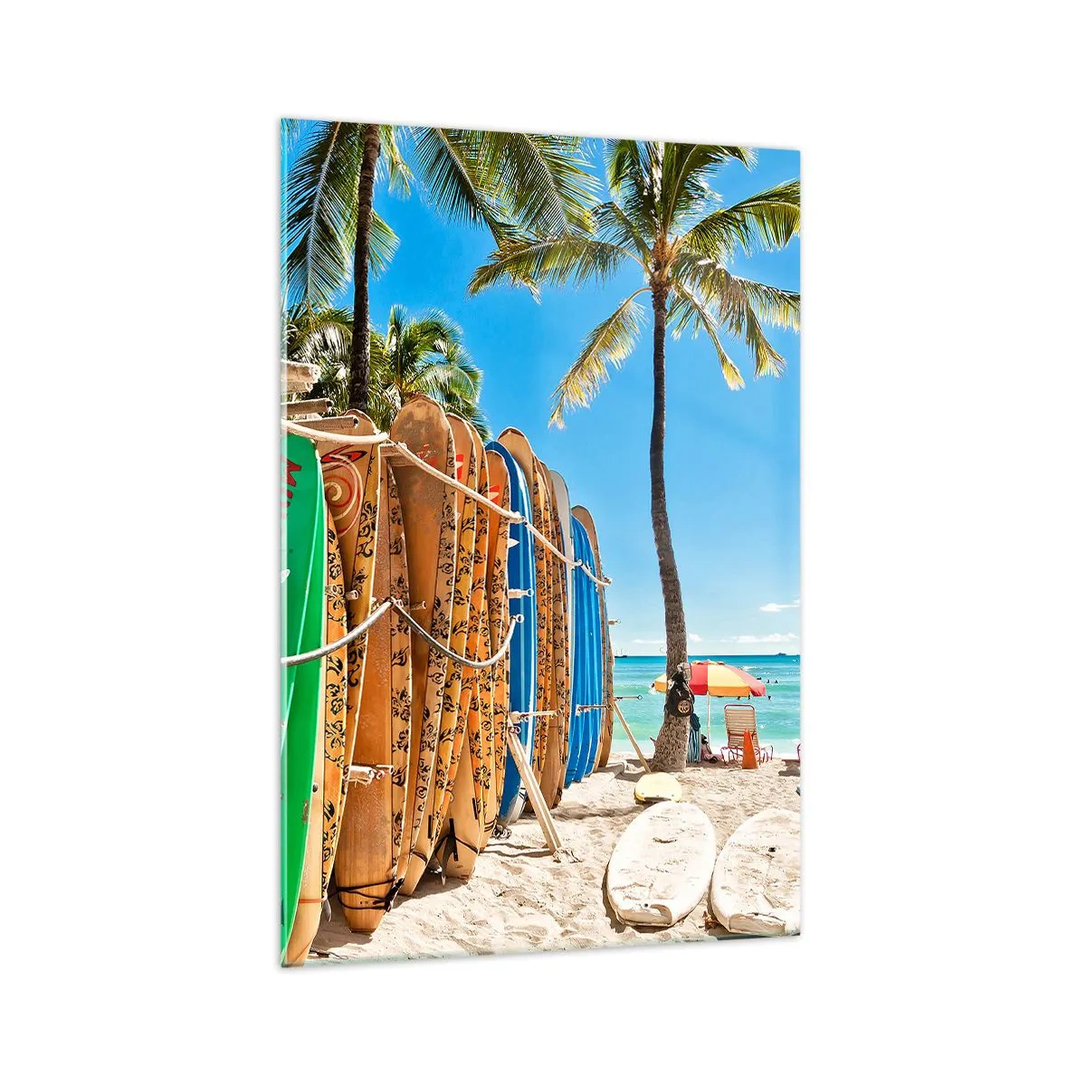 Billede på glas - Solrig sjov - 70x100 cm