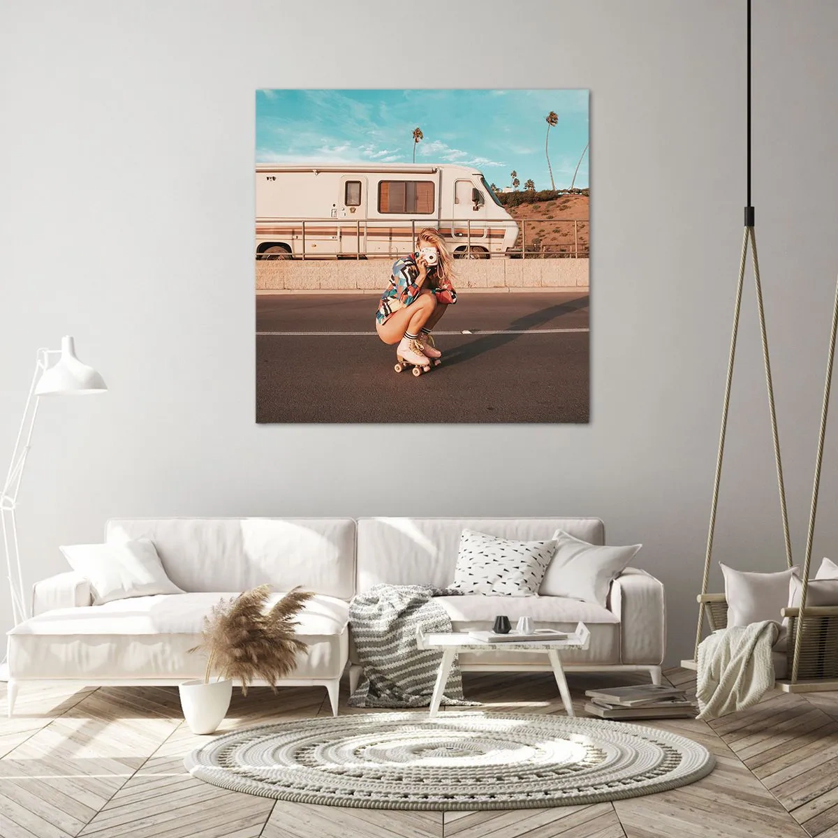 Lærredstryk - Billede på lærred - Smil, tak! - 60x60 cm