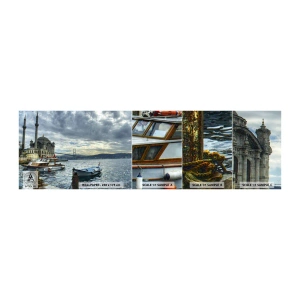 Prøve Fototapet Selvklæbende Deluxe Sticker - På grænsen mellem verdener - By, Istanbul, Tyrkiye - 100x30 cm