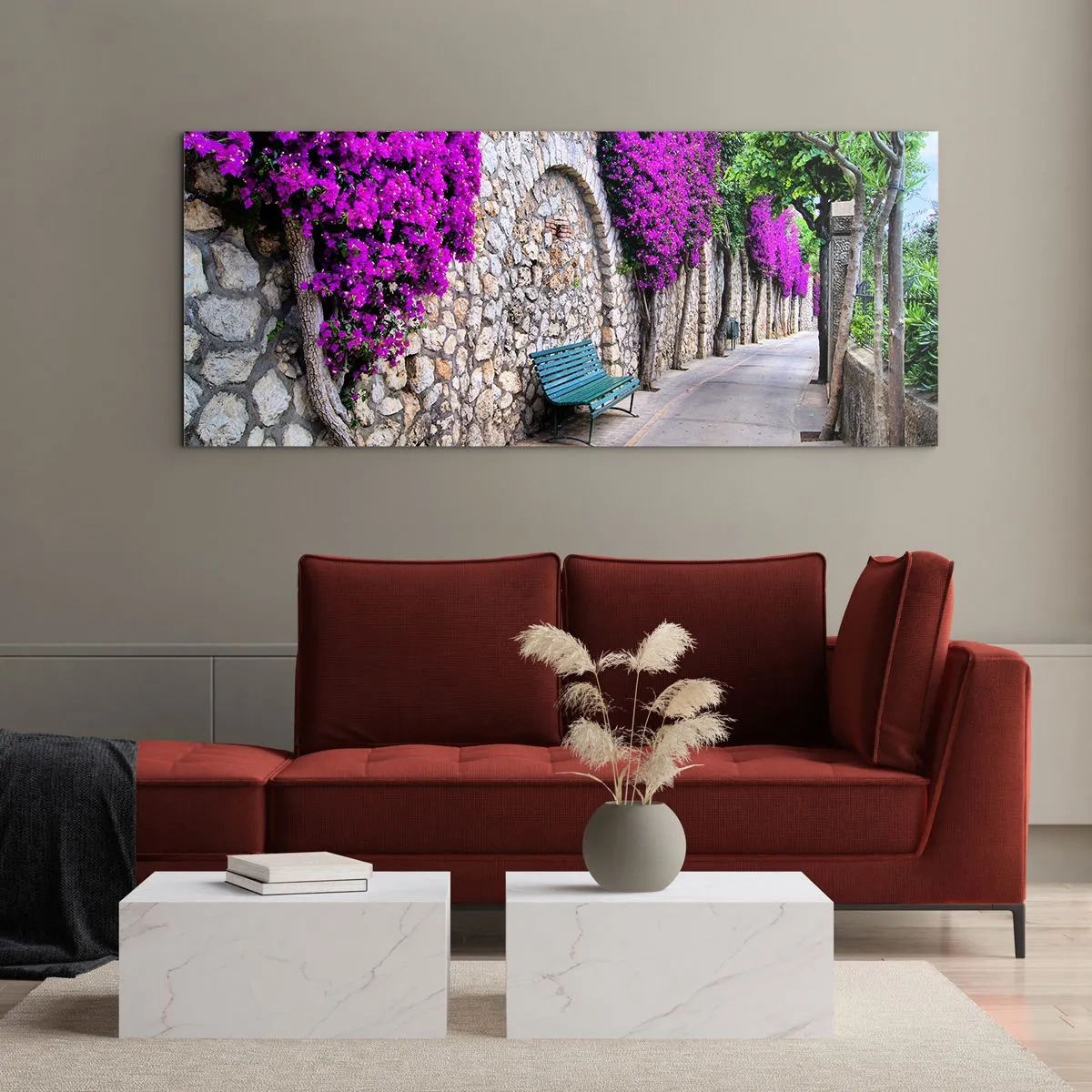 Billede på glas - Lad os mødes så hurtigt som muligt - 160x50 cm