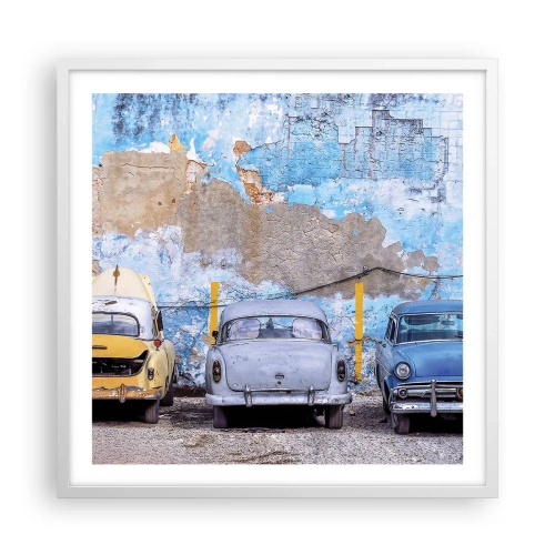 Plakat i hvid ramme - Møde for veteraner - 60x60 cm