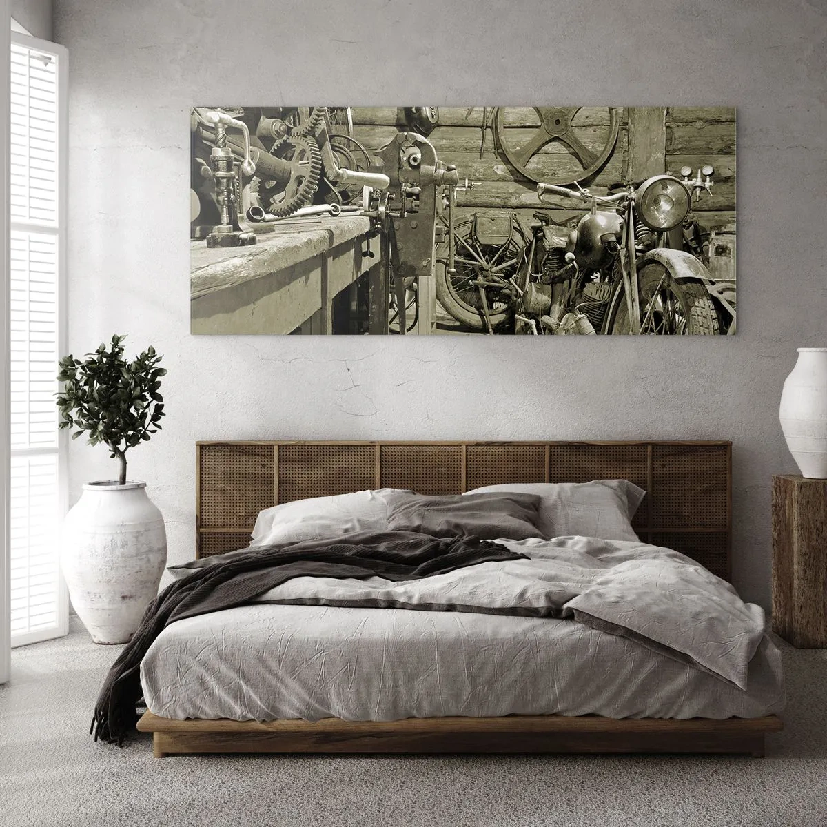 Billede på glas - I onkel Wladeks skur - 120x50 cm