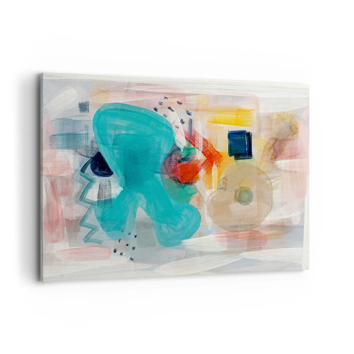 Lærredstryk - Billede på lærred - Et farverigt spil - 100x70 cm