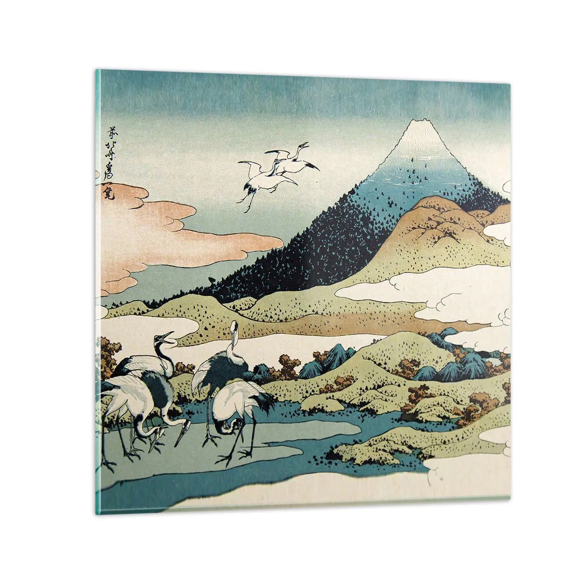 Billede på glas - I japansk ånd - 40x40 cm