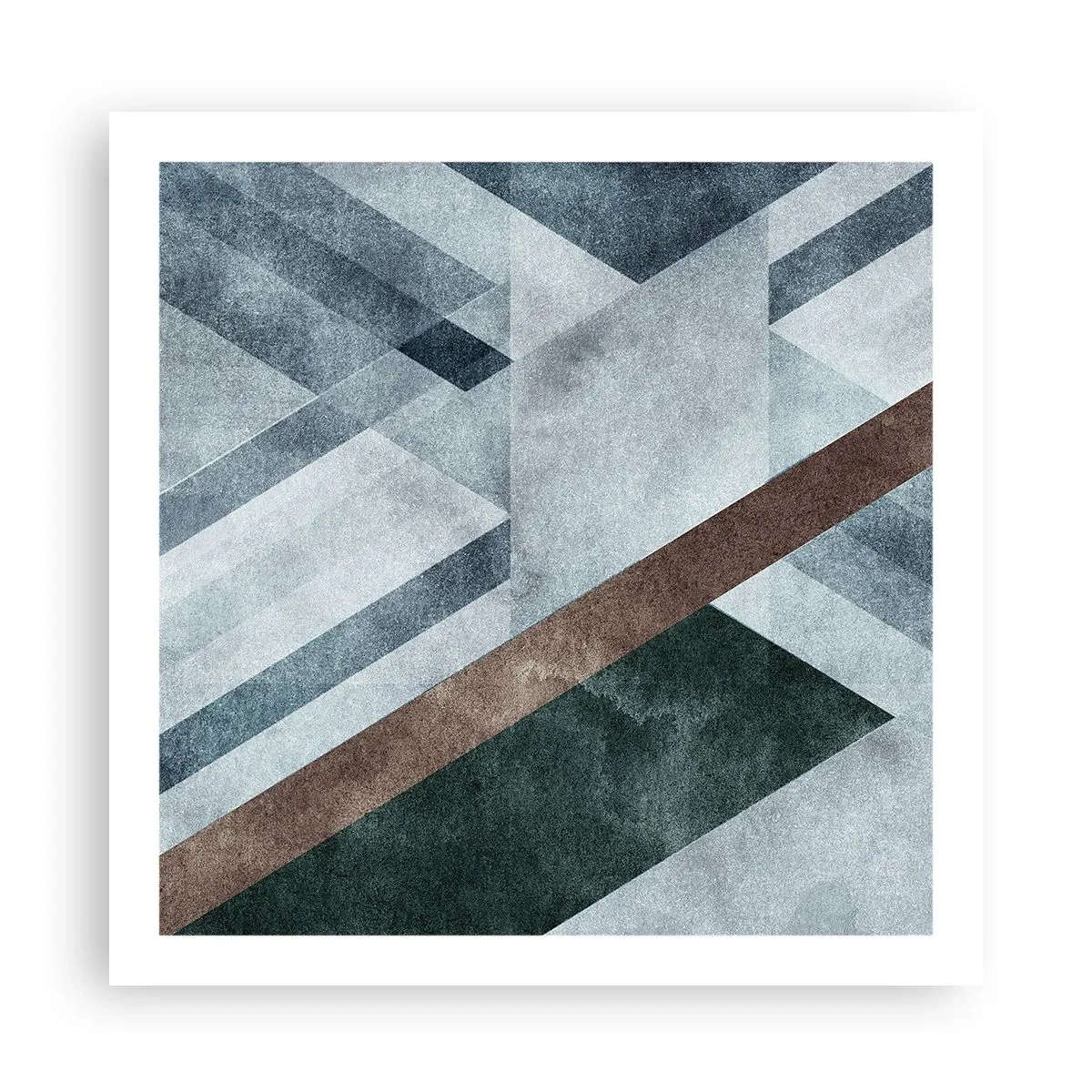 Plakat - Sofistikeret elegance i geometri - 60x60 cm