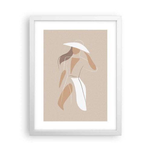 Plakat i hvid ramme - Mode er sjovt - 30x40 cm