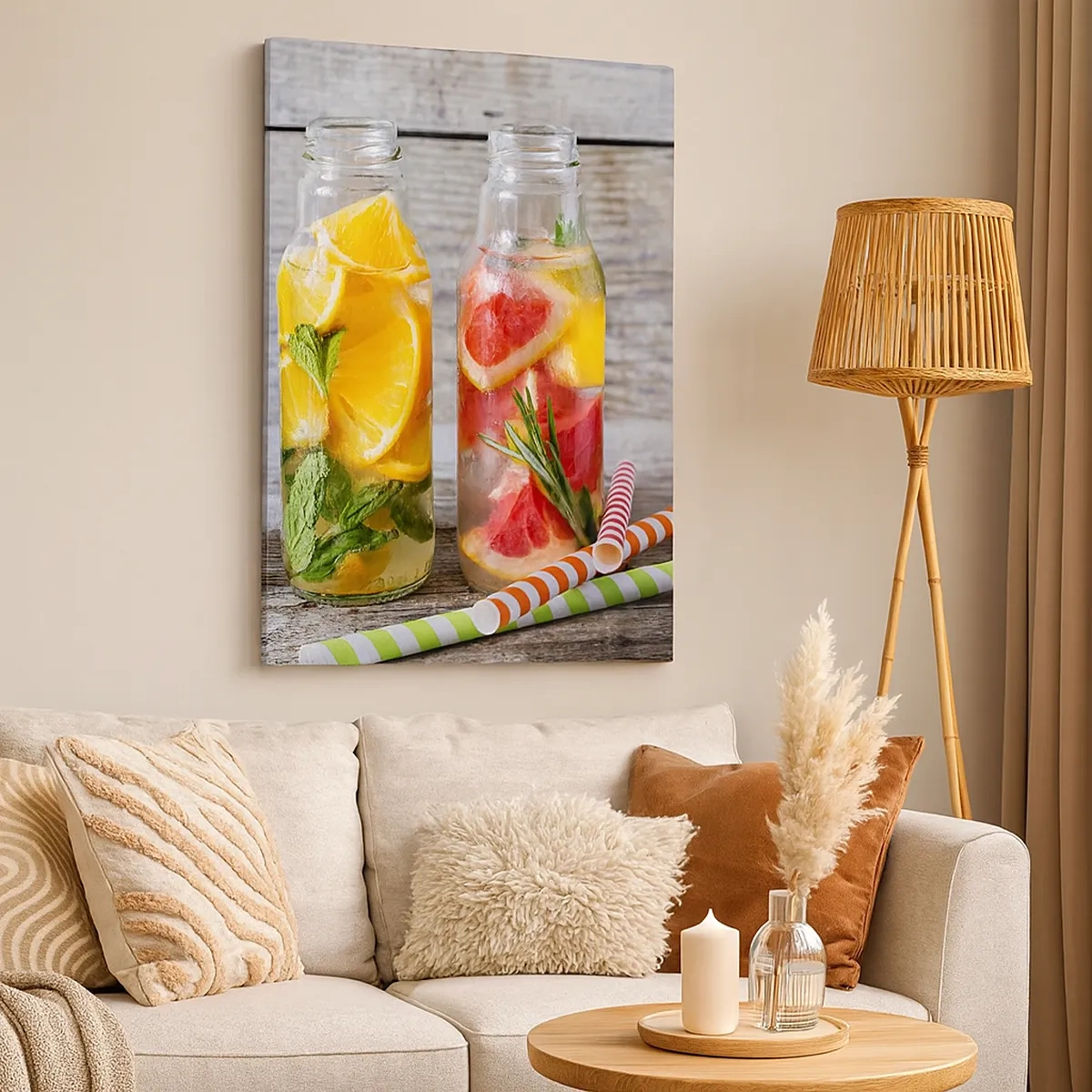 Lærredstryk - Billede på lærred - Sund af natur - 50x70 cm