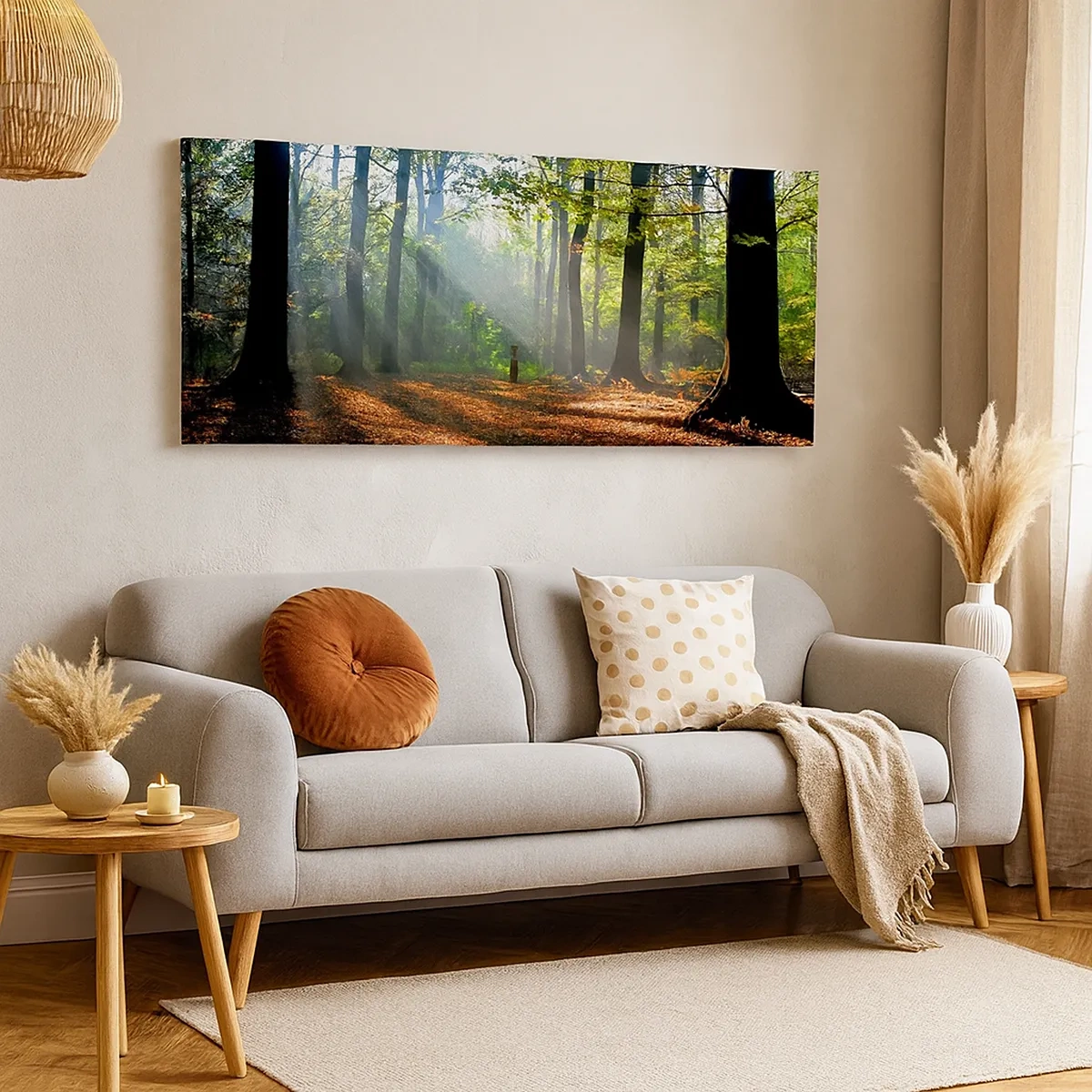 Lærredstryk - Billede på lærred - Lys og skygger - 30x30 cm