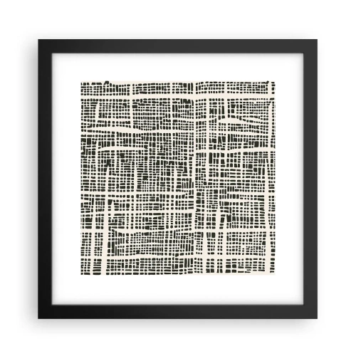 Plakat i sort ramme - En sammensætning vævet - 30x30 cm